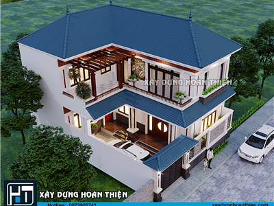Thiết kế biệt thự mái thái 2 tầng  đẹp , đẳng cấp